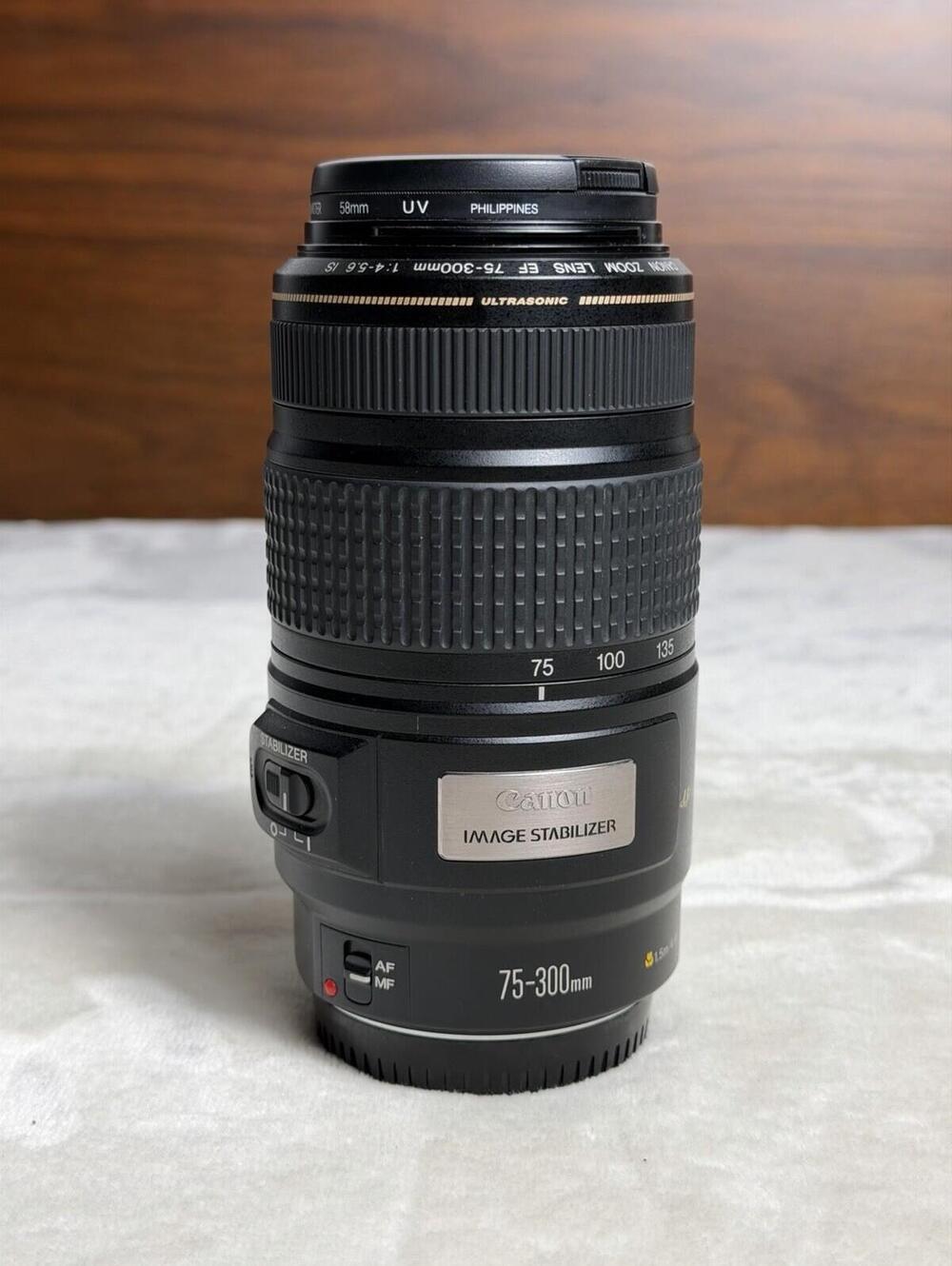 Canon EF 75-300mm f/4-5.6 IS USM Image Stabilized Zoom Lens - Tested & Working